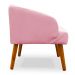 Poltrona Decorativa com Puff Virgínia Veludo Rosa - Montanaris Decor