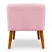 Poltrona Decorativa com Puff Virgínia Veludo Rosa - Montanaris Decor