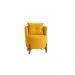 Poltrona Orgânica Curva Luna Veludo Amarelo  - Montanaris Decor