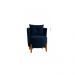 Poltrona Orgânica Curva Luna Veludo Azul Marinho - Montanaris Decor