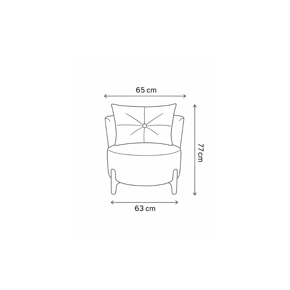 Poltrona Orgânica Curva Luna Veludo Bordô  - Montanaris Decor