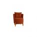 Poltrona Orgânica Curva Luna Veludo Terracota  - Montanaris Decor