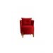 Poltrona Orgânica Curva Luna Veludo Vermelho - Montanaris Decor