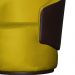 Poltrona Orgânica Decorativa Beatriz Veludo Amarelo/PU Marrom - Montanaris Decor