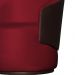 Poltrona Orgânica Decorativa Beatriz Veludo Vermelho/PU Marrom - Montanaris Decor