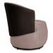 Poltrona Orgânica Decorativa Lara Veludo Rosê/PU Marrom - Montanaris Decor