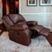 Poltrona do Papai Elétrica com Massagem e USB Chelsea Para Sala de Estar PU Marrom - Montanaris Decor