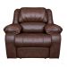 Poltrona do Papai Elétrica com Massagem e USB Chelsea Para Sala de Estar PU Marrom - Montanaris Decor