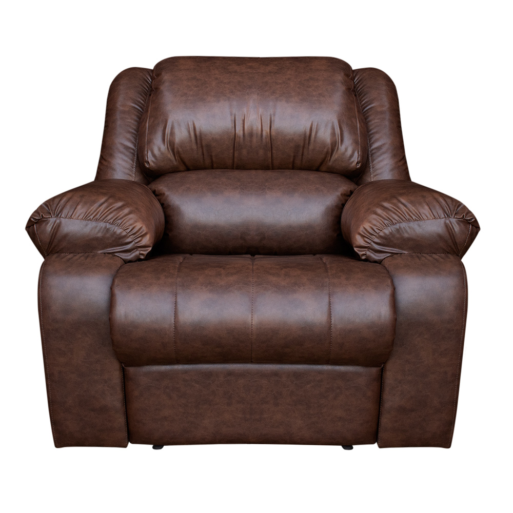 Poltrona do Papai Elétrica com Massagem e USB Chelsea Para Sala de Estar PU Marrom - Montanaris Decor