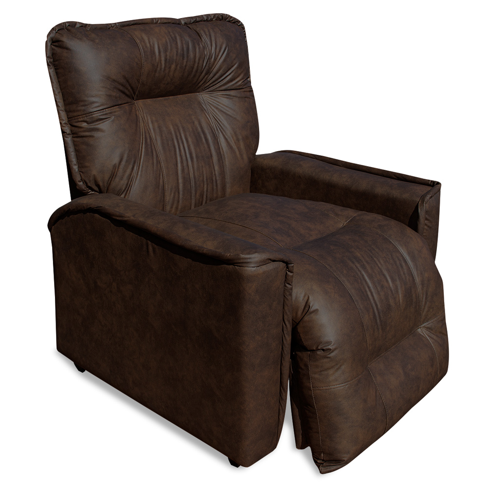 Poltrona do Papai Reclinável Manual Comfort PU Marrom - Montanaris Decor