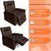 Poltrona do Papai Reclinável Manual Comfort PU Marrom - Montanaris Decor
