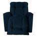 Poltrona do Papai Reclinável Manual Comfort Veludo Azul Marinho - Montanaris Decor