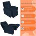 Poltrona do Papai Reclinável Manual Comfort Veludo Azul Marinho - Montanaris Decor