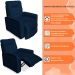 Poltrona do Papai Reclinável Manual Comfort Veludo Azul Marinho - Montanaris Decor
