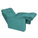 Poltrona do Papai Reclinável Manual Comfort Veludo Azul Turquesa - Montanaris Decor