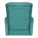 Poltrona do Papai Reclinável Manual Comfort Veludo Azul Turquesa - Montanaris Decor