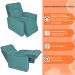 Poltrona do Papai Reclinável Manual Comfort Veludo Azul Turquesa - Montanaris Decor