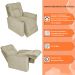 Poltrona do Papai Reclinável Manual Comfort Veludo Bege - Montanaris Decor