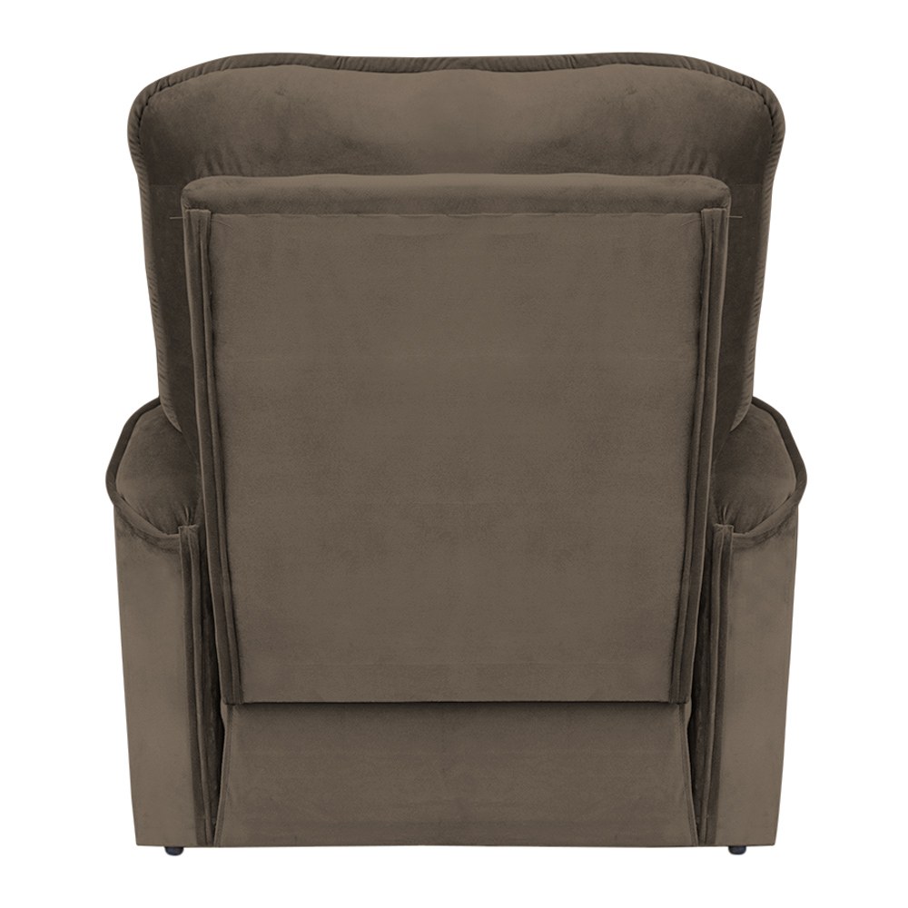 Poltrona do Papai Reclinável Manual Comfort Veludo Cappuccino - Montanaris Decor