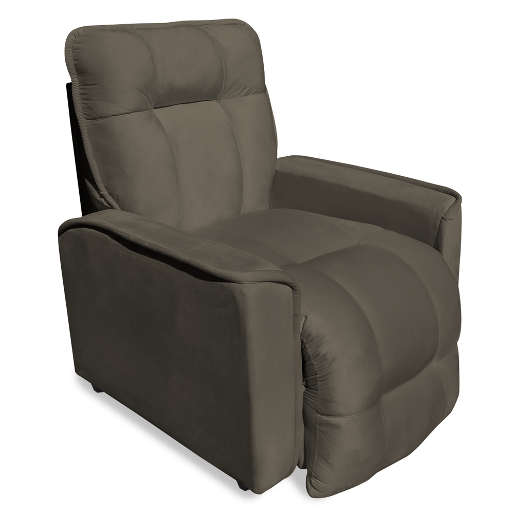 Poltrona do Papai Reclinável Manual Comfort Veludo Cappuccino - Montanaris Decor