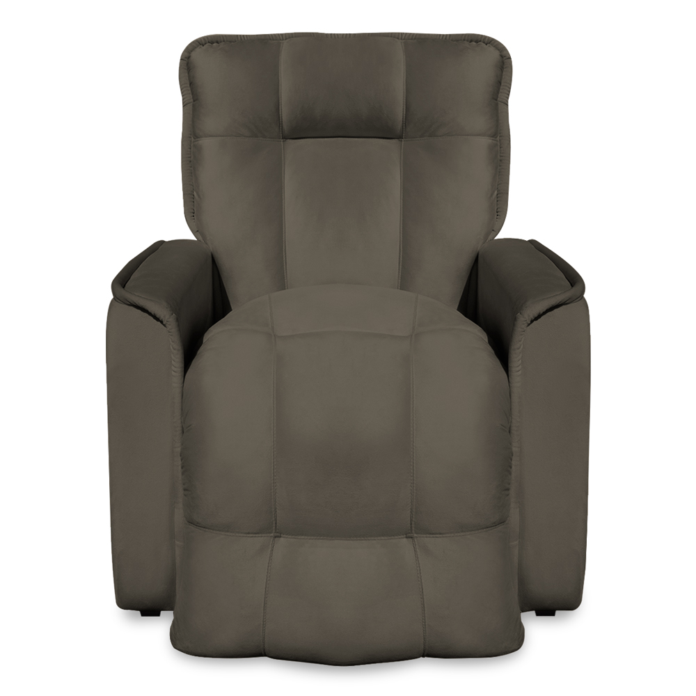 Poltrona do Papai Reclinável Manual Comfort Veludo Cappuccino - Montanaris Decor