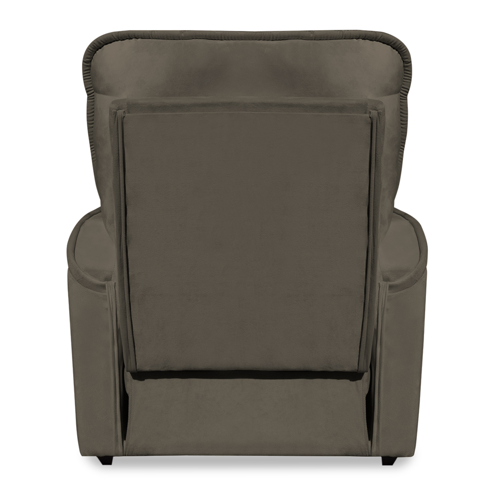 Poltrona do Papai Reclinável Manual Comfort Veludo Cappuccino - Montanaris Decor