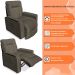 Poltrona do Papai Reclinável Manual Comfort Veludo Cappuccino - Montanaris Decor