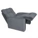 Poltrona do Papai Reclinável Manual Comfort Veludo Cinza - Montanaris Decor
