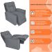 Poltrona do Papai Reclinável Manual Comfort Veludo Cinza - Montanaris Decor
