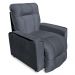 Poltrona do Papai Reclinável Manual Comfort Veludo Cinza - Montanaris Decor