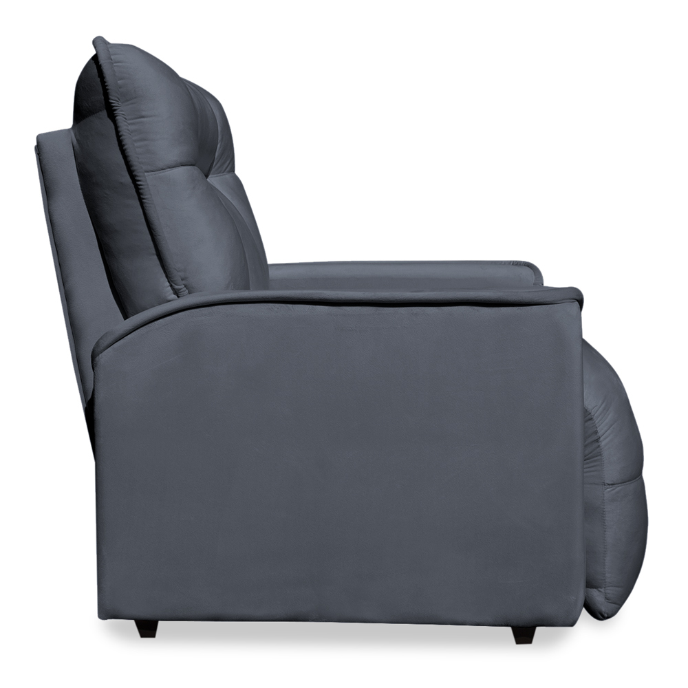 Poltrona do Papai Reclinável Manual Comfort Veludo Cinza - Montanaris Decor