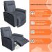 Poltrona do Papai Reclinável Manual Comfort Veludo Cinza - Montanaris Decor