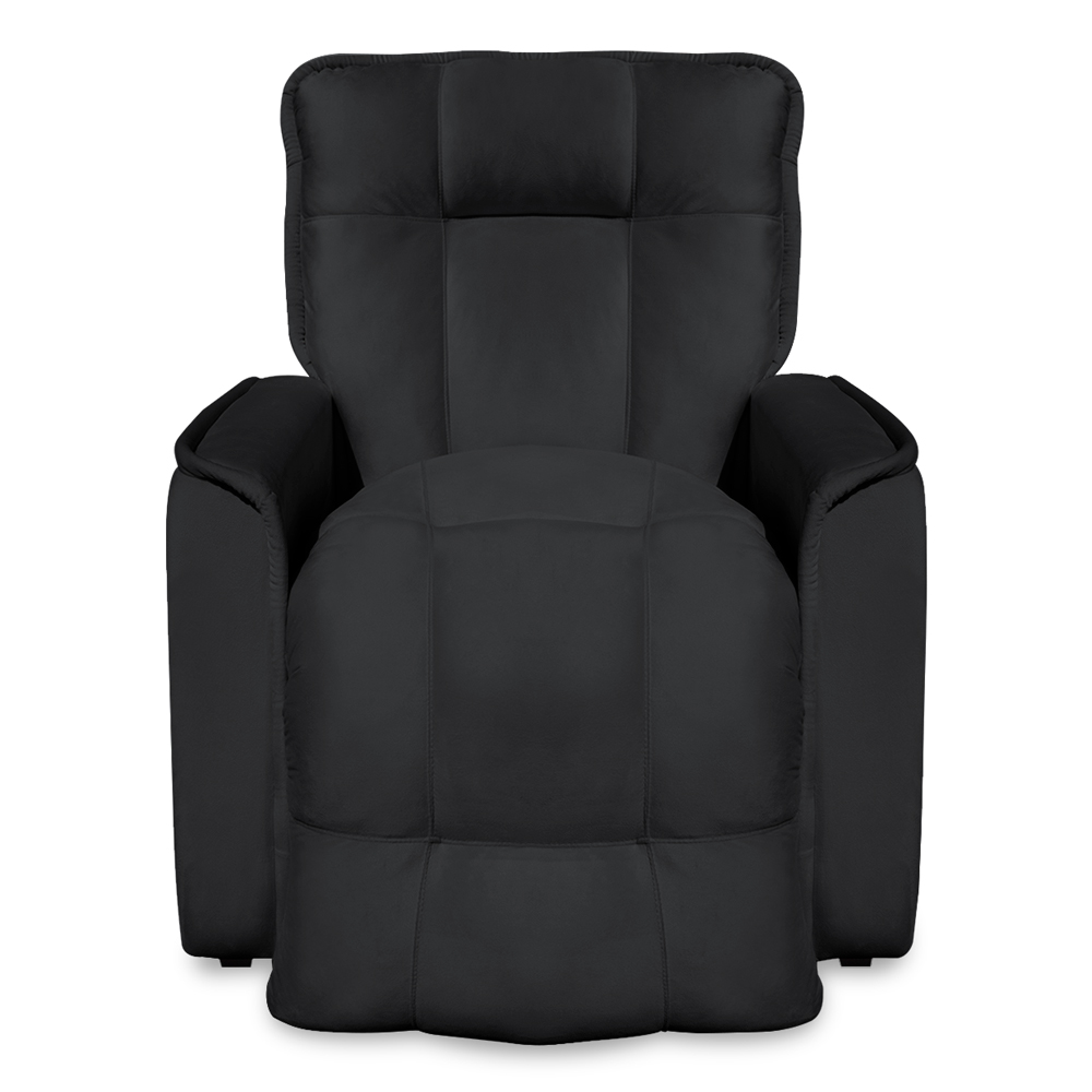 Poltrona do Papai Reclinável Manual Comfort Veludo Cinza Escuro - Montanaris Decor