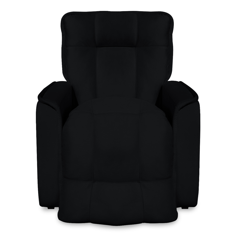 Poltrona do Papai Reclinável Manual Comfort Veludo Preto - Montanaris Decor