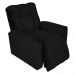 Poltrona do Papai Reclinável Manual Comfort Veludo Preto - Montanaris Decor