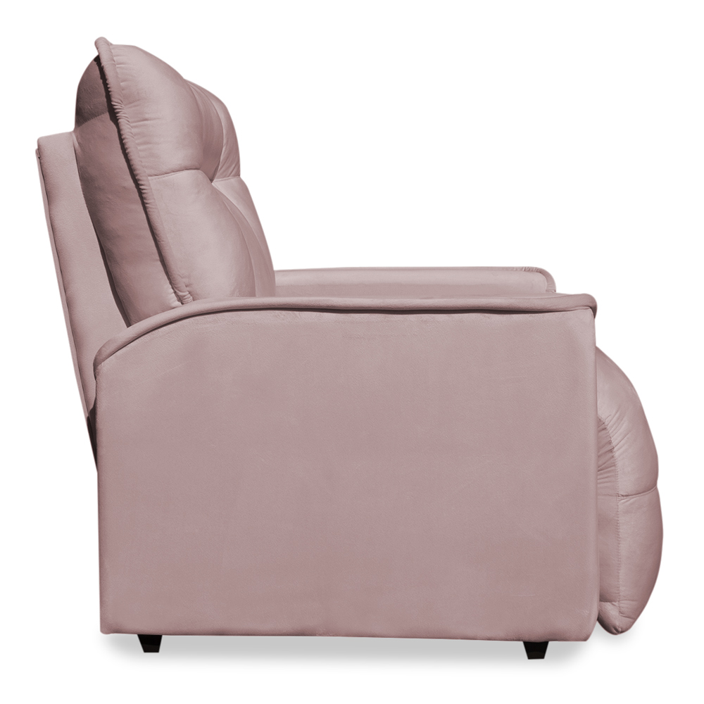 Poltrona do Papai Reclinável Manual Comfort Veludo Rosê - Montanaris Decor