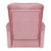 Poltrona do Papai Reclinável Manual Comfort Veludo Rosa - Montanaris Decor