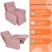 Poltrona do Papai Reclinável Manual Comfort Veludo Rosa - Montanaris Decor
