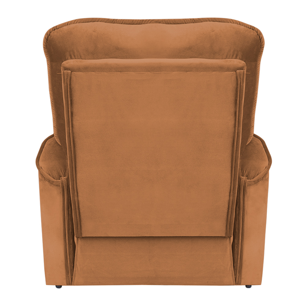 Poltrona do Papai Reclinável Manual Comfort Veludo Terracota - Montanaris Decor