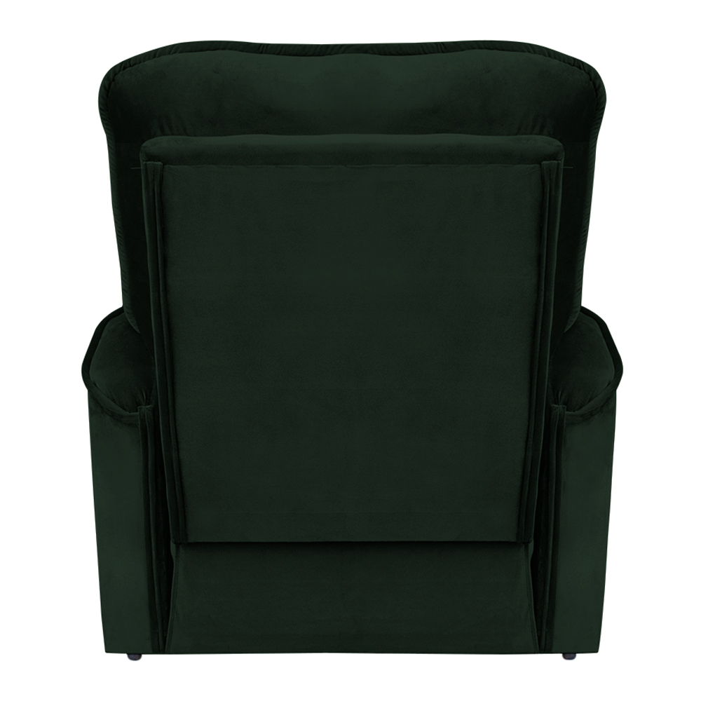 Poltrona do Papai Reclinável Manual Comfort Veludo Verde - Montanaris Decor