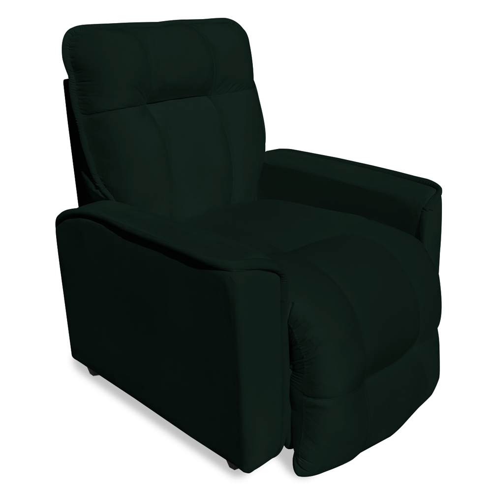 Poltrona do Papai Reclinável Manual Comfort Veludo Verde - Montanaris Decor