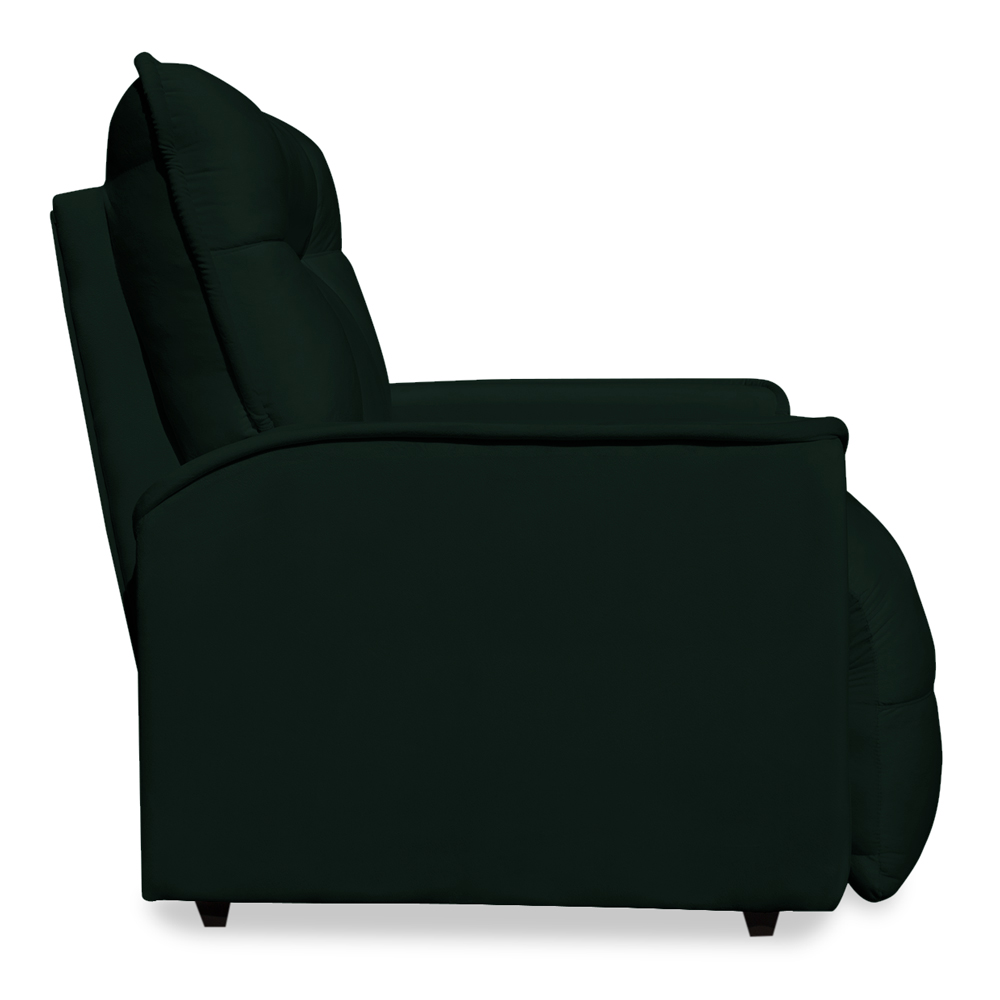 Poltrona do Papai Reclinável Manual Comfort Veludo Verde - Montanaris Decor