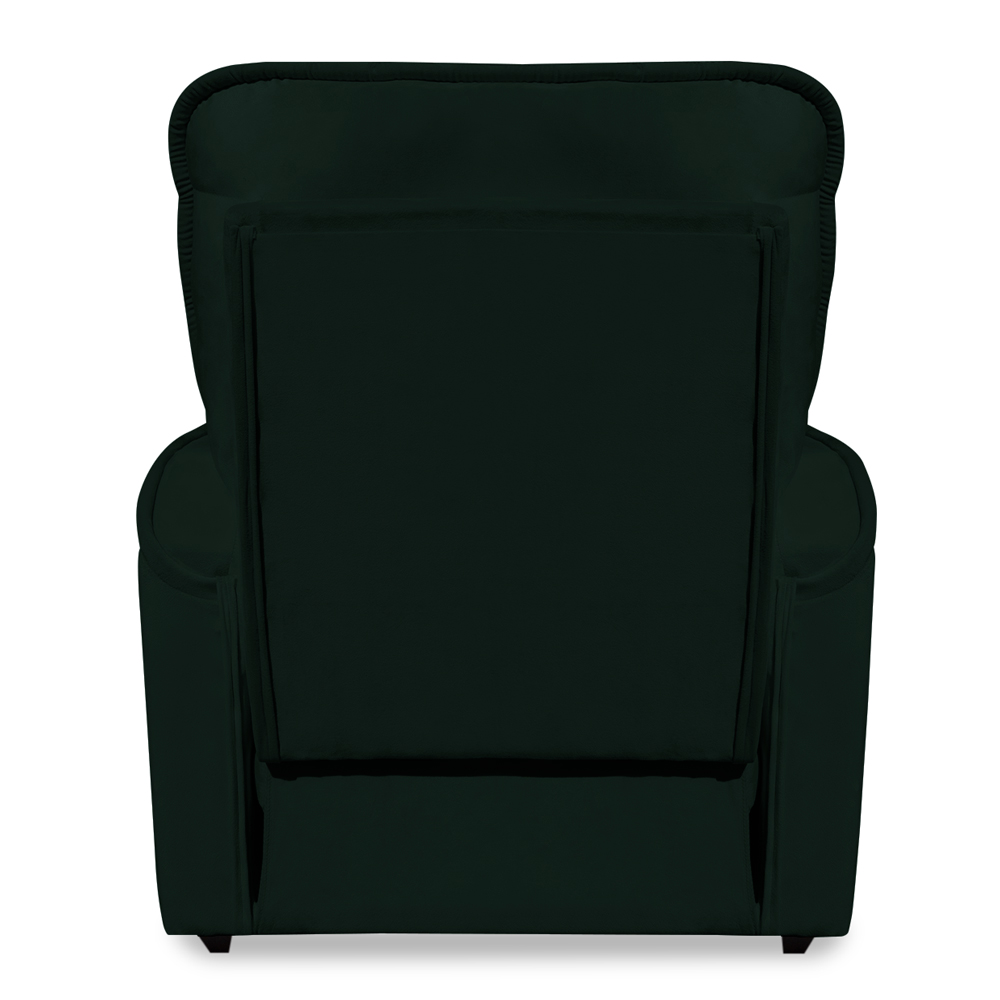 Poltrona do Papai Reclinável Manual Comfort Veludo Verde - Montanaris Decor
