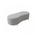 Puff Calçadeira Sala Decorativo Orgânico 1,60 cm Boucle Cinza - Montanaris Decor
