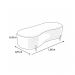 Puff Calçadeira Sala Decorativo Orgânico 1,60 cm Boucle Cinza - Montanaris Decor