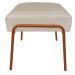 Puff Decorativo Ariel Ferro Base Bronze Veludo Bege - Montanaris Decor