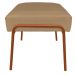 Puff Decorativo Ariel Ferro Base Bronze Veludo Chocolate - Montanaris Decor