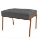 Puff Decorativo Ariel Ferro Base Bronze Veludo Chumbo - Montanaris Decor