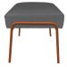 Puff Decorativo Ariel Ferro Base Bronze Veludo Chumbo - Montanaris Decor