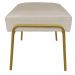 Puff Decorativo Ariel Ferro Base Gold Veludo Bege - Montanaris Decor